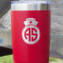 Nurse 20 oz Stainless Steel Tumbler - Red - Double Sided (Personalized)
