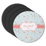 Nurse Round Rubber Backed Coasters - Set of 4 (Personalized)