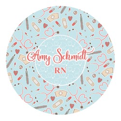 Nurse Round Decal - Large (Personalized)