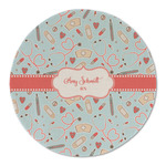 Nurse Round Linen Placemat (Personalized)