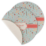 Nurse Round Linen Placemat - Single Sided - Set of 4 (Personalized)