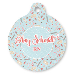 Nurse Round Pet ID Tag (Personalized)