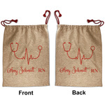 Nurse Santa Sack - Front & Back (Personalized)