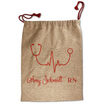 Nurse Santa Sack - Front (Personalized)