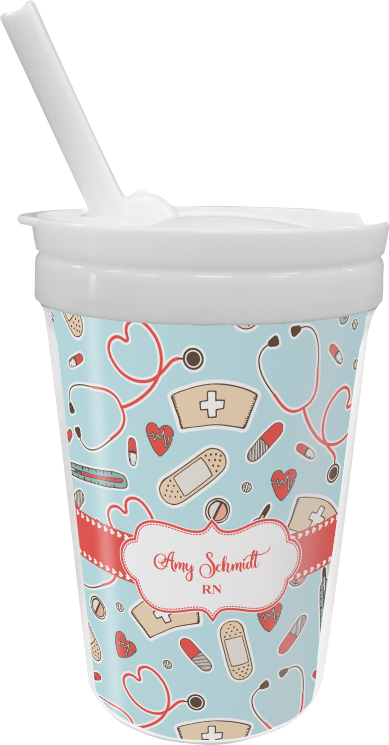 Nurse Sippy Cup with Straw (Personalized) - YouCustomizeIt