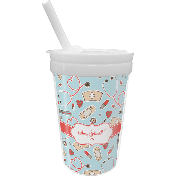 Custom Nurse Sippy Cup with Straw (Personalized)