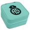 Nurse Travel Jewelry Boxes - Leatherette - Teal - Angled View