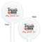 Nurse White Plastic 5.5" Stir Stick - Double Sided - Round - Front & Back