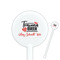 Nurse White Plastic 5.5" Stir Stick - Round - Closeup