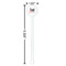 Nurse White Plastic 5.5" Stir Stick - Round - Dimensions