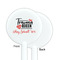 Nurse White Plastic 5.5" Stir Stick - Single Sided - Round - Front & Back