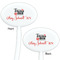 Nurse White Plastic 7" Stir Stick - Double Sided - Oval - Front & Back