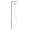 Nurse White Plastic 7" Stir Stick - Oval - Dimensions