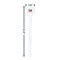 Nurse White Plastic 7" Stir Stick - Round - Dimensions