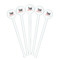 Nurse White Plastic 7" Stir Stick - Round - Fan View