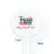 Nurse White Plastic 7" Stir Stick - Single Sided - Round - Front & Back