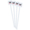 Nurse White Plastic Stir Stick - Single Sided - Square - Front