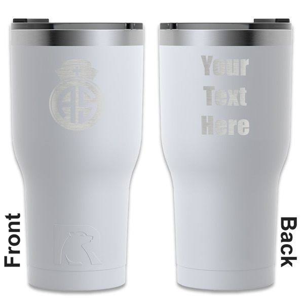 Custom Nurse RTIC Tumbler - White - Engraved Front & Back (Personalized)