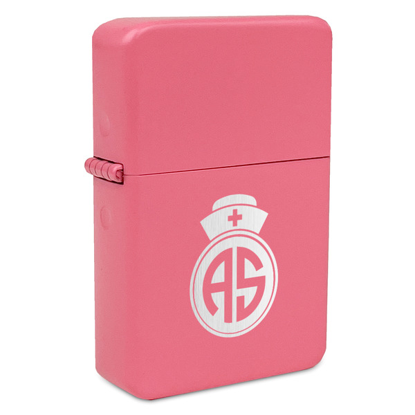 Custom Nurse Windproof Lighter - Pink - Single Sided (Personalized)