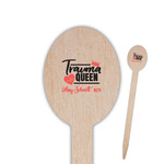 Nurse Oval Wooden Food Picks - Single Sided (Personalized)