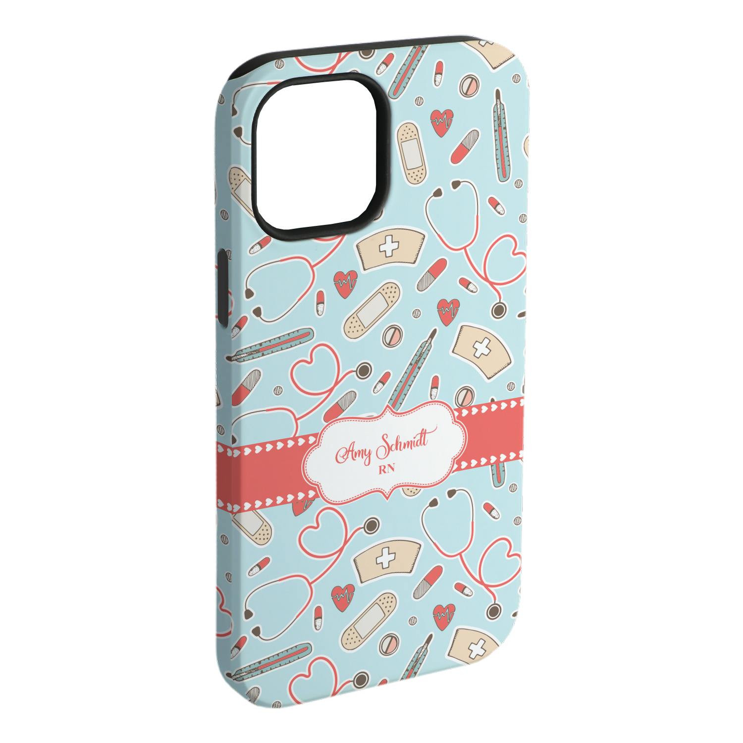 Custom Nurse iPhone Case Rubber Lined Personalized