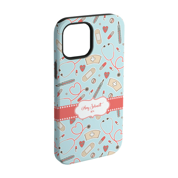 Custom Nurse iPhone Case - Rubber Lined - iPhone 15 Pro (Personalized)