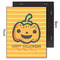 Halloween Pumpkin 11x14 Wood Print - Front & Back View