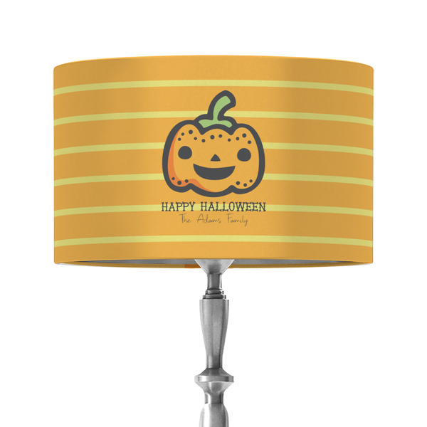 Custom Halloween Pumpkin 12" Drum Lamp Shade - Fabric (Personalized)