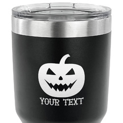 Halloween Pumpkin 30 oz Stainless Steel Tumbler - Black - Double Sided (Personalized)