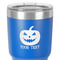 Halloween Pumpkin 30 oz Stainless Steel Ringneck Tumbler - Blue - Close Up