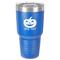 Halloween Pumpkin 30 oz Stainless Steel Ringneck Tumbler - Blue - Front