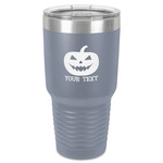 Halloween Pumpkin 30 oz Stainless Steel Tumbler - Grey - Single-Sided (Personalized)