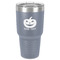 Halloween Pumpkin 30 oz Stainless Steel Ringneck Tumbler - Grey - Front