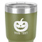 Halloween Pumpkin 30 oz Stainless Steel Ringneck Tumbler - Olive - Close Up