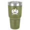 Halloween Pumpkin 30 oz Stainless Steel Ringneck Tumbler - Olive - Front