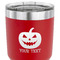 Halloween Pumpkin 30 oz Stainless Steel Ringneck Tumbler - Red - CLOSE UP