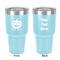 Halloween Pumpkin 30 oz Stainless Steel Ringneck Tumbler - Teal - Double Sided - Front & Back