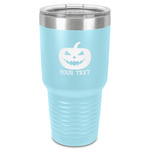 Halloween Pumpkin 30 oz Stainless Steel Tumbler - Teal - Single-Sided (Personalized)