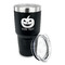 Halloween Pumpkin 30 oz Stainless Steel Ringneck Tumblers - Black - LID OFF