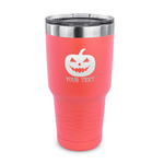 Halloween Pumpkin 30 oz Stainless Steel Tumbler - Coral - Single Sided (Personalized)