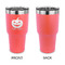 Halloween Pumpkin 30 oz Stainless Steel Ringneck Tumblers - Coral - Single Sided - APPROVAL