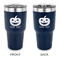 Halloween Pumpkin 30 oz Stainless Steel Ringneck Tumblers - Navy - Double Sided - APPROVAL