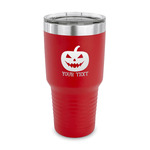 Halloween Pumpkin 30 oz Stainless Steel Tumbler - Red - Single Sided (Personalized)