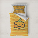 Halloween Pumpkin Duvet Cover Set - Twin XL (Personalized)