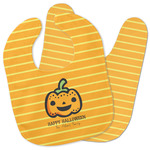 Halloween Pumpkin Baby Bib w/ Name or Text