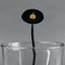 Halloween Pumpkin Black Plastic 7" Stir Stick - Oval - Main