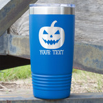 Halloween Pumpkin 20 oz Stainless Steel Tumbler - Royal Blue - Double Sided (Personalized)