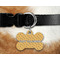 Halloween Pumpkin Bone Shaped Dog Tag on Collar & Dog