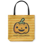 Halloween Pumpkin Canvas Tote Bag - Large - 18"x18" (Personalized)