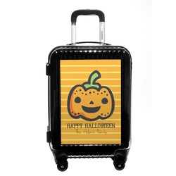 Halloween Pumpkin Carry On Hard Shell Suitcase (Personalized)